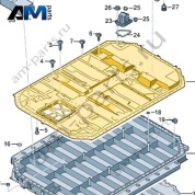 Верхняя часть корпуса АКБ Audi Q8 e-tron 2024-2024/Audi e-tron 2019-2023 4KE802925A