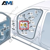Половина петли двери (верхняя часть) Volkswagen id4/id5 2021-2024 11A831405A