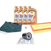 Комплект фильтров для ТО-1/3 Golf VI 1.4 16V с маслом Shell 5W40