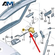 Замок багажника 4M0827506E на Ауди Q6 2022-2026