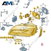 Светодиодная фара с матричным модулем правая Audi A8 (D4) 2014-2017 4H6941784