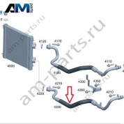 Маслопровод к двигателю от радиатора справа (низ) для Mercedes W223 AMG S63 (M177) A2235012602