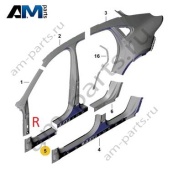 Передняя часть правого порога 95880940400GRV Porsche Cayenne 2017-2024