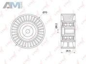 Ролик направляющий LYNX для Audi Q5 2008-2017 (8R) 2008-2017 2.0TDI (163 л.с.) PB-7153