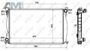Радиатор охлаждения двигателя NRF (58359) для Audi A6 (С6) 2004-2011 2,7 CANA/CANB