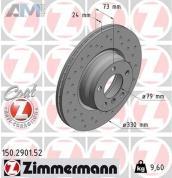 Перфорированные передние тормозные диски 330X24 (150.2901.52) ZIMMERMANN для BMW 3 Серии 2012-2015 330d/330dX