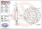 Задние тормозные диски (09.B879.11) BREMBO на Mercedes C-Class W205 63 AMG