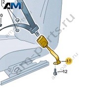 Замок ремня безопасности водителя/пассажира VAG 3VD857755QVZ Skoda 2019-2026