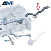 Подводящий трубопровод Mercedes X253 GLC300 (М264 D18) A2642001001