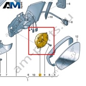 Привод зеркального элемента VAG 1K0959577