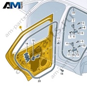 Задняя правая дверь Volkswagen id4/id5 2021-2024 11E833056