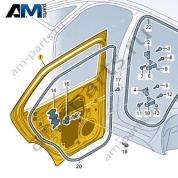 Задняя левая дверь Volkswagen id4/id5 2021-2024 11E833055