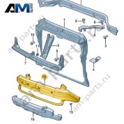 Брус безопасности спереди VAG 3GJ807109 на Volkswagen 2025-2026