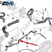Шланг от радиатора справа BMW 7 серия (G11/G12 LCI) 2019-2022 730d (B57P) 17128477706