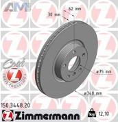 Передние тормозные диски 348X30 (M Performance) (150.3448.20) ZIMMERMANN для BMW X5 (F15) 30d