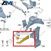 Лонжерон Volkswagen Jetta VII 2020-2024 17A809148