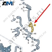 Шланг ОЖ с быстроразъемной муфтой Audi A6 (C8) 2019-2024 4K0819344D