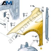 Переднее левое крыло Volkswagen Taigo 2022-2024 2G7821105A