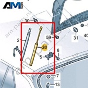 Газовый упор Volkswagen T-Roc 2018-2024 2GA827552B