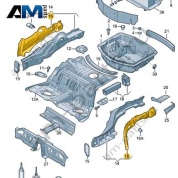 Пластина для лонжерона Audi A8 (D4) 2014-2017 4H0803088TB