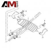 Задний глушитель Ауди Q7 4.2 TFSI 7L6253609AE