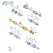 Приводной вал со ШРУСами правый 5-МКП 7LA407272B  Volkswagen Multivan T6 (2019-2023)