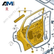 Задняя правая дверь Audi Q8 e-tron 2024-2024/Audi e-tron 2019-2023 4K4833052