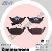 Передние тормозные колодки ZIMMERMANN 23131.195.1 на Volkswagen Polo Classic (2010-2020)