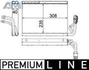 Испаритель кондиционер (MAHLE/KNECHT) AE91000P для Mb C-klasse 2006-2015 III (W204) C 200 COMPRESSOR (184 л.с.)