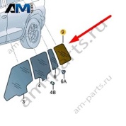 Стекло заднее левое с молдингом 57D845297AN66 на Шкода Карок 2021-2026