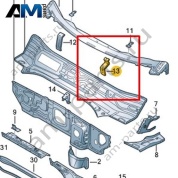 Кронштейн крепления стеклоочистителя Volkswagen T-Roc 2018-2024 2GA805328