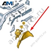 Колесная арка Audi A6 (C8) Avant/Allroad 2019-2024 4K9810363