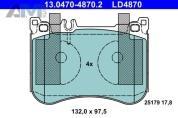 Керамические передние колодки (13.0470-4870.2) ATE на Mercedes E-Class W213 E53 AMG