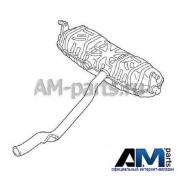 Задний глушитель Туарег (2011-2014) 3.0 TDI 7P6253609AD