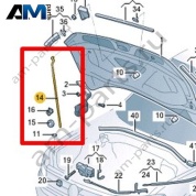 Опора капота Volkswagen Taos 2021-2023 2GL823363A