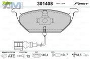 Передние тормозные колодки VALEO 301408 на Audi A3 (8P) 2003-2012