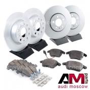 Передние/задние диски и колодки Ауди А1 (8Х) 1.6-2.0TSI