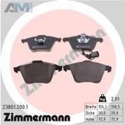 Передние тормозные колодки ZIMMERMANN 23801.200.1  Skoda 3T (2008-2015)