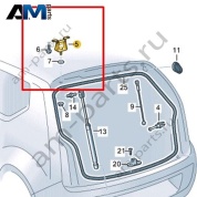 Петля крышки багажника левая Volkswagen Scirocco 2015-2018 1K8827301B