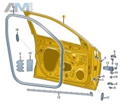 Передняя левая дверь на Skoda Kamiq 2019-2024 657831051