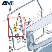 Опора газового упора Volkswagen id-Buzz 2023-2024 1T3827436