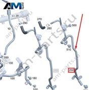 Обратный топливопровод  Mercedes E200d/E220d W213 (рестайлинг) (OМ654) A6540704600