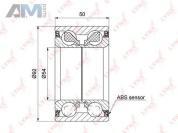 Подшипник ступицы передний с ABS LYNX для Mercedes CLS-klasse 2010-2017 II (C218) WB-1423