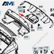Заглушка буксировочного крюка переднего бампера на Mercedes GLS 2015-2019 A1668851824