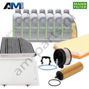 Комплект фильтров MANN с маслом 5W30 229.52 для ТО-2 Mercedes X254 GLC 300d