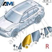 Стекло переднее правое Volkswagen Тигуан 57G845202