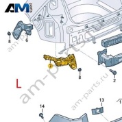 Направляющая заднего бампера сзади слева 5HG807393A для Volkswagen Golf 8 2019-2026