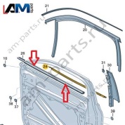 Уплотнитель паза стекла водителя Volkswagen Тигуан 57G837479