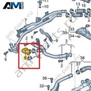 Шланг системы охлаждения VAG 059121058N
