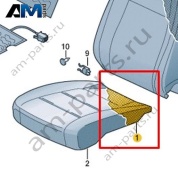 Наполнитель подушки сиденья Volkswagen T-Roc Cabrio 2020-2024 2GC881375